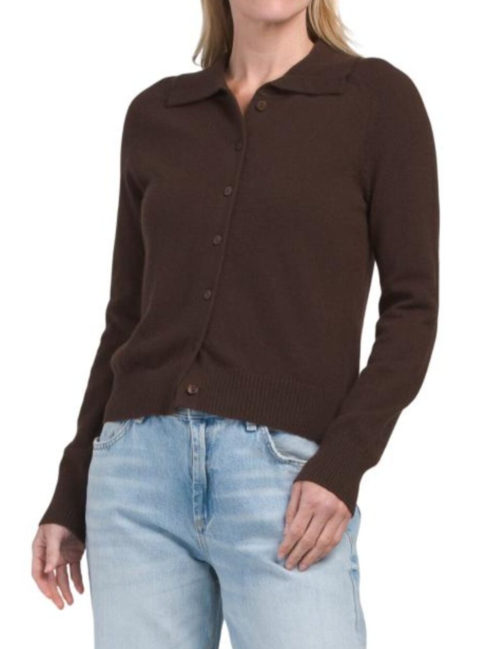 EQUIPMENT Cashmere Long Sleeve Polo Cardigan